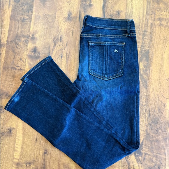 rag & bone Denim - rag & bone Dark Blue Straight Leg Jeans